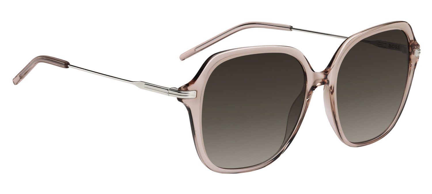 Occhiali da sole Hugo Boss 1781/S 208020 8KB HA colore pink palladium forma quadrato lenti brown shaded
