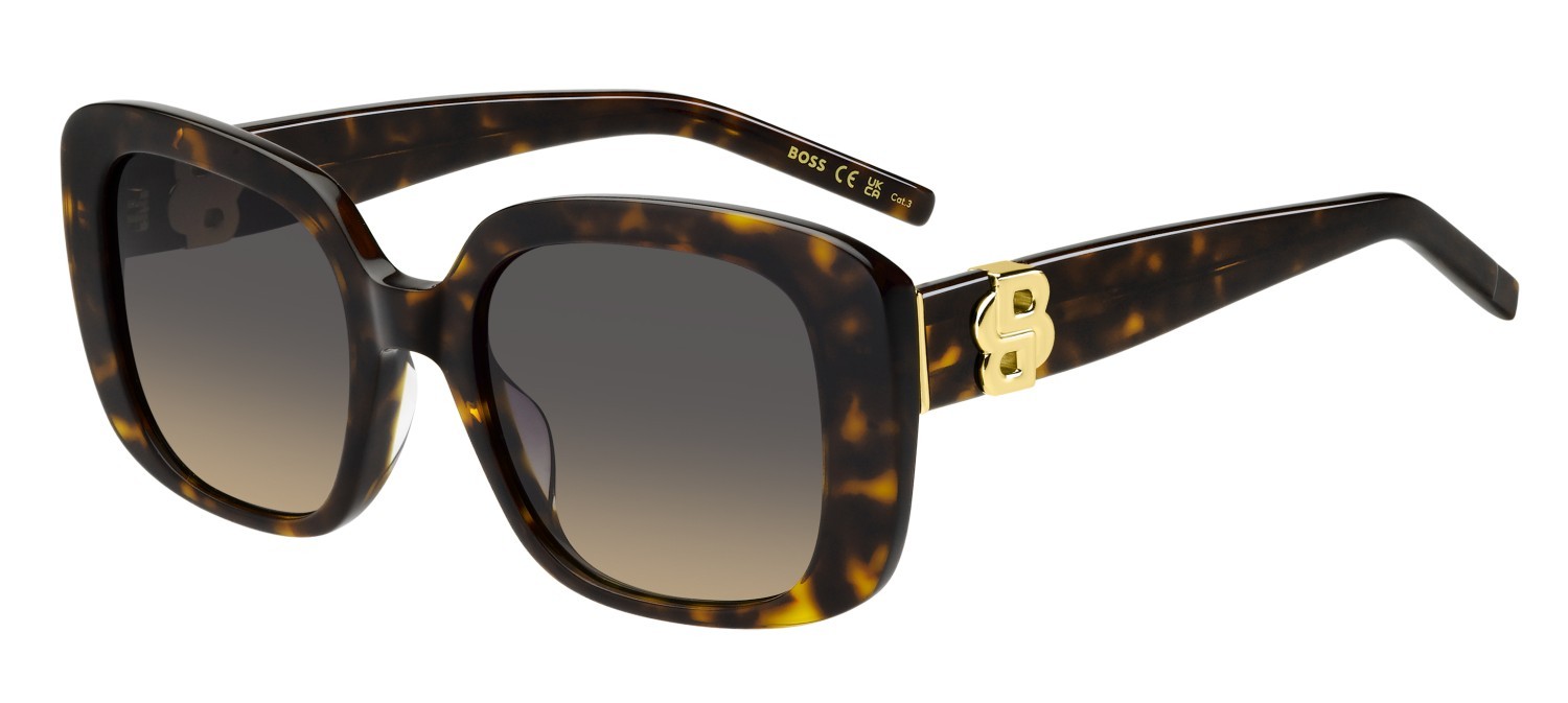 Sunglasses Hugo Boss 1791/G 208022 086 PR color havana shape square lenses grey brown doubleshade