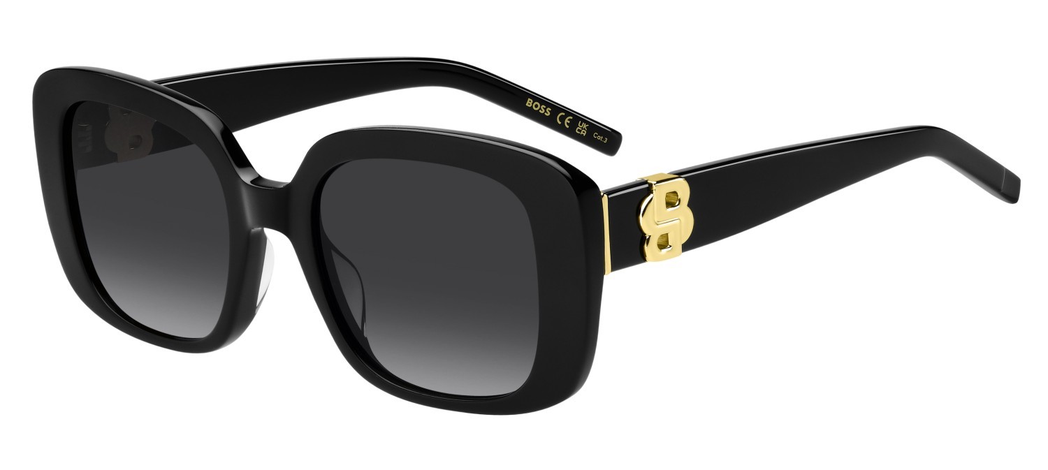 Occhiali da sole Hugo Boss 1791/G 208022 807 9O colore black forma quadrato lenti dark grey shaded