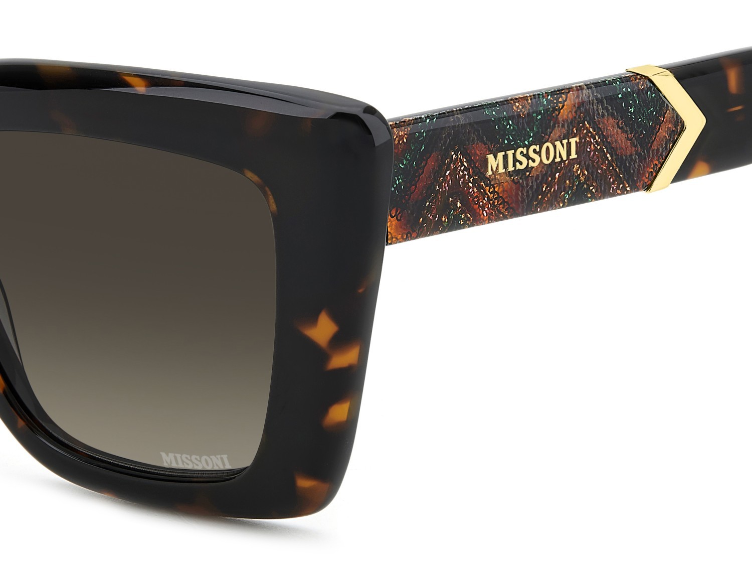 Sonnenbrillen Missoni Mis 0214/S 208023 086 HA farbe havana form cat-eye gläser brown shaded