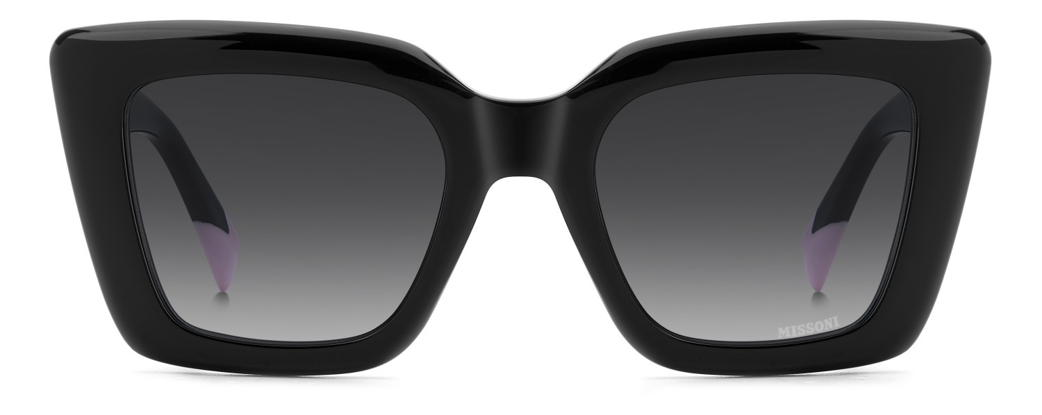 Occhiali da sole Missoni Mis 0214/S 208023 807 9O colore black forma cat eye lenti dark grey shaded