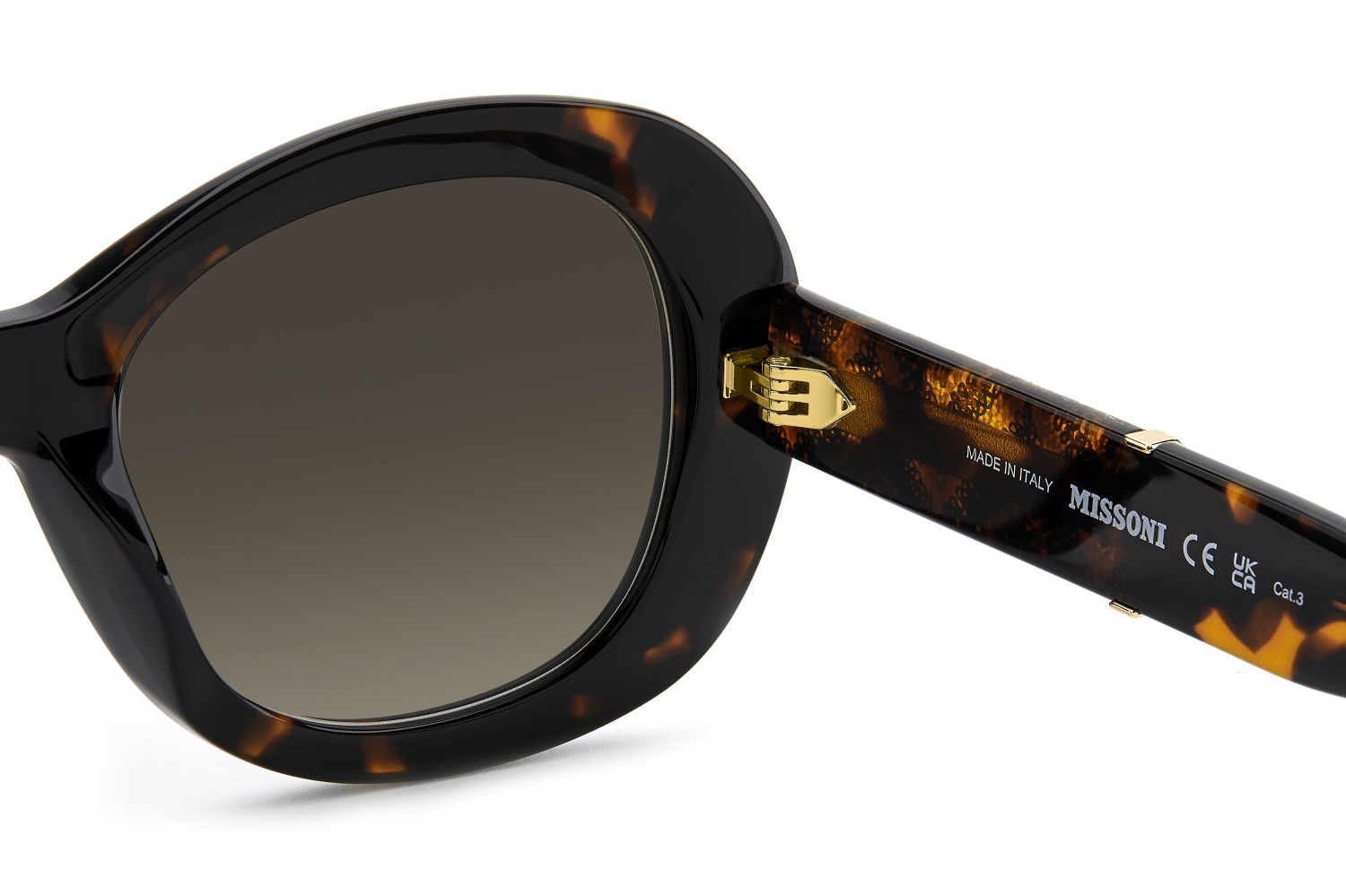 Occhiali da sole Missoni Mis 0215/G 208024 086 HA colore havana forma ovale lenti brown shaded