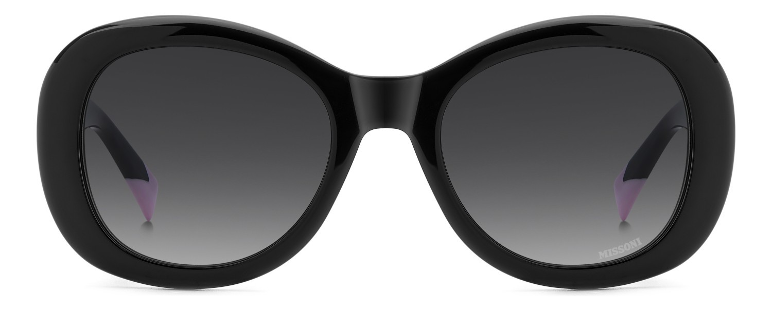 Occhiali da sole Missoni Mis 0215/G 208024 807 9O colore black forma ovale lenti dark grey shaded