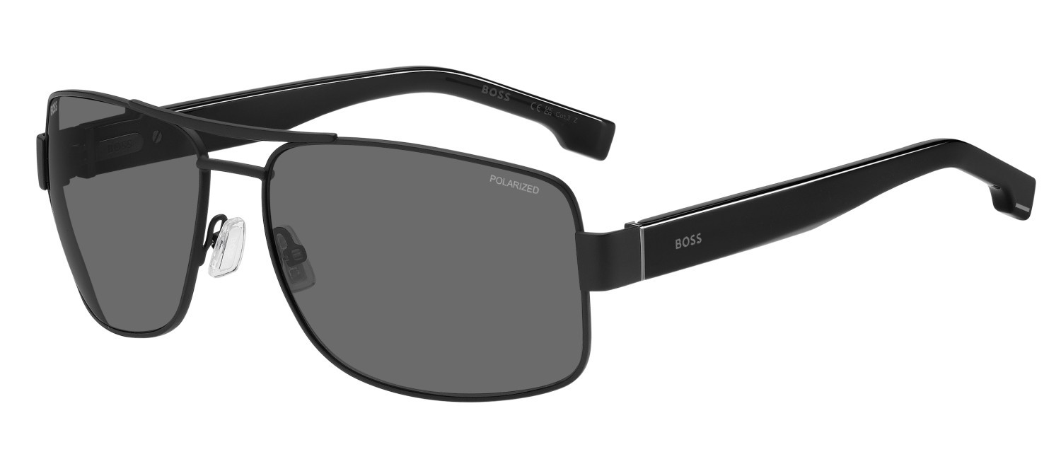 Occhiali da sole Hugo Boss 1761/S 208025 003 M9 colore matte black forma navigator lenti grey polarized