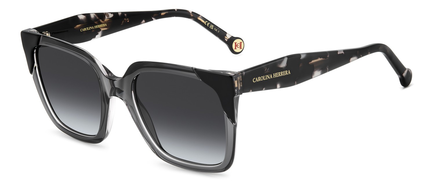 Occhiali da sole Carolina Herrera Her 0288/S 208026 R6S 9O colore grey black forma quadrato lenti dark grey shaded