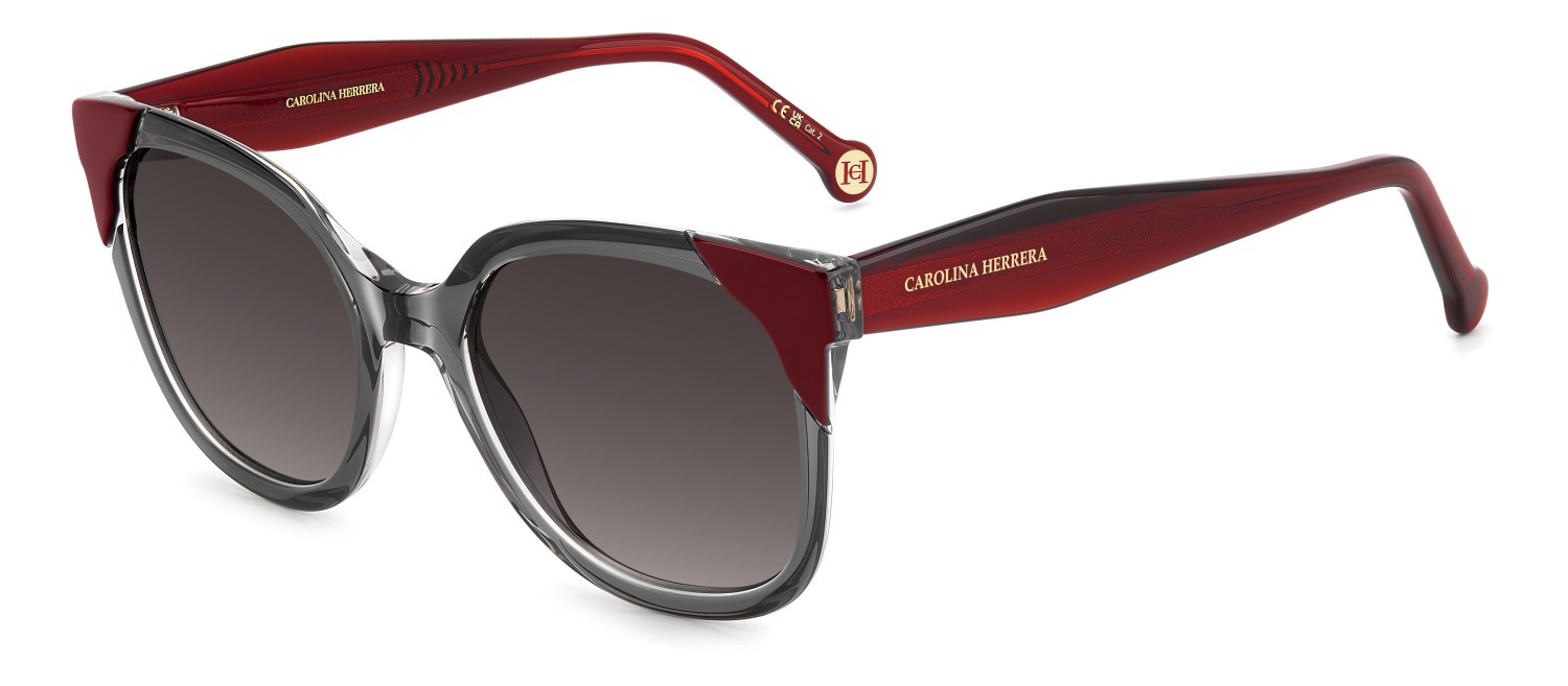 Occhiali da sole Carolina Herrera Her 0289/S 208027 268 9O colore grey red forma quadrato lenti dark grey shaded