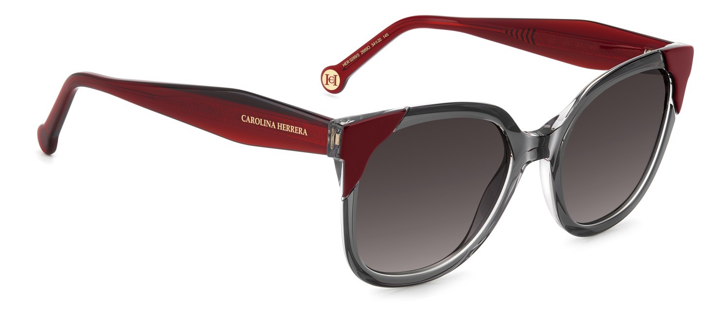 Occhiali da sole Carolina Herrera Her 0289/S 208027 268 9O colore grey red forma quadrato lenti dark grey shaded