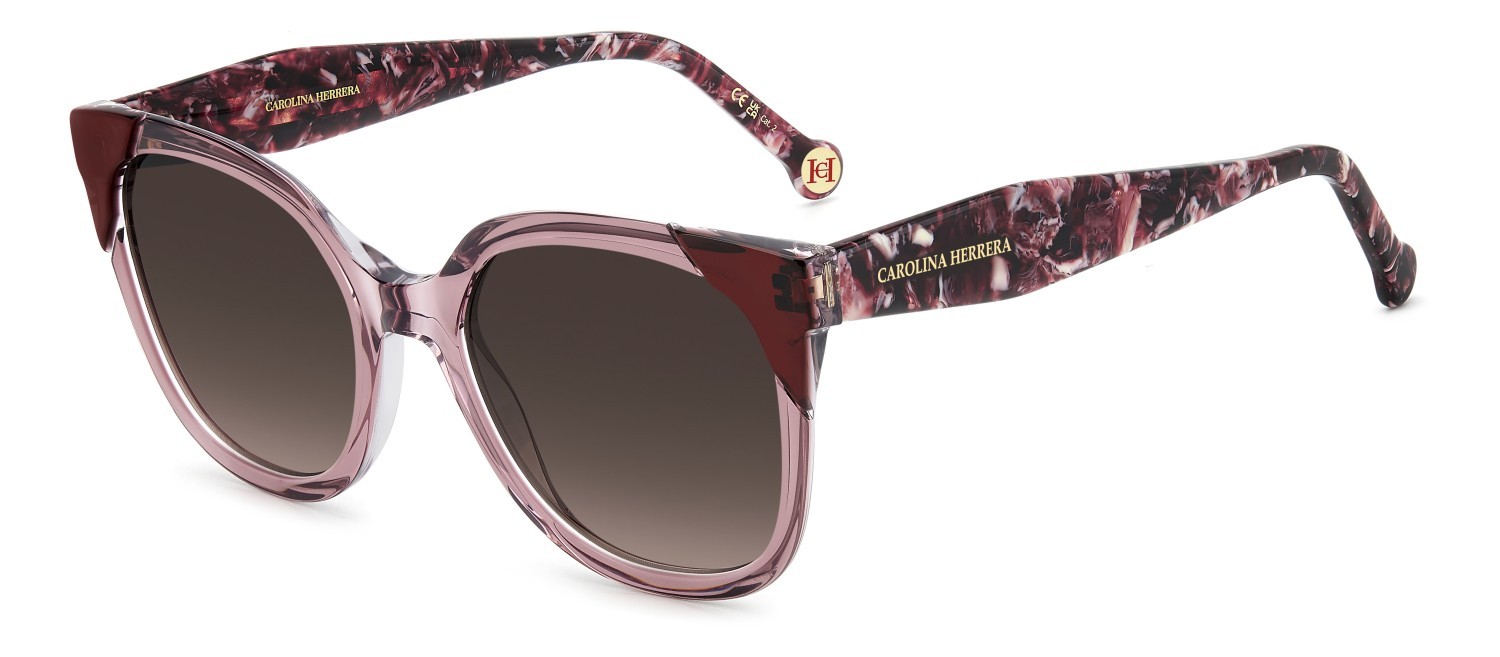 Sunglasses Carolina Herrera Her 0289/S 208027 35J HA color pink shape square lenses brown shaded