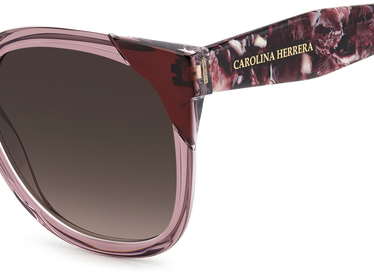 Sunglasses Carolina Herrera Her 0289/S 208027 35J HA color pink shape square lenses brown shaded