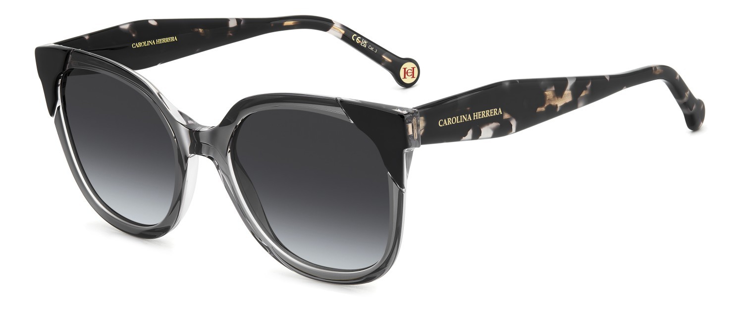 Occhiali da sole Carolina Herrera Her 0289/S 208027 R6S 9O colore grey black forma quadrato lenti dark grey shaded