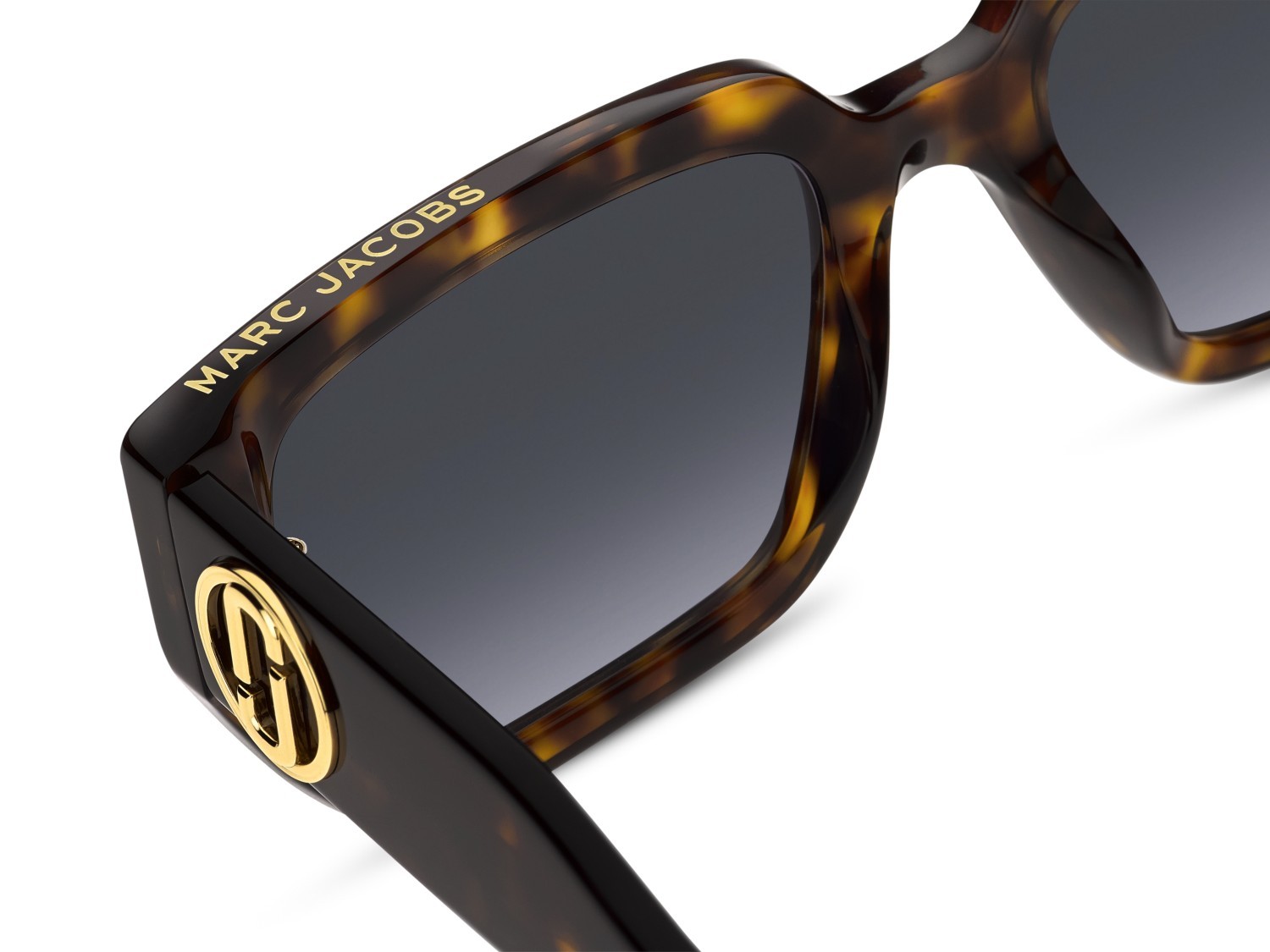 Occhiali da sole Marc Jacobs 809/S 208028 086 GB colore havana forma rettangolare lenti grey azure