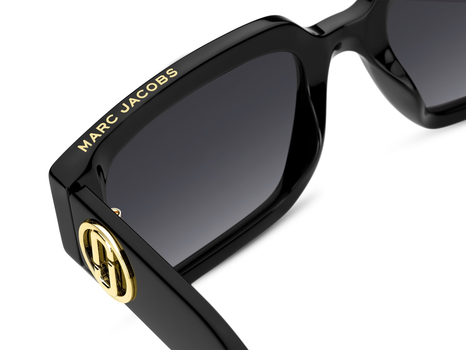Occhiali da sole Marc Jacobs 809/S 208028 807 9O colore black forma rettangolare lenti dark grey shaded