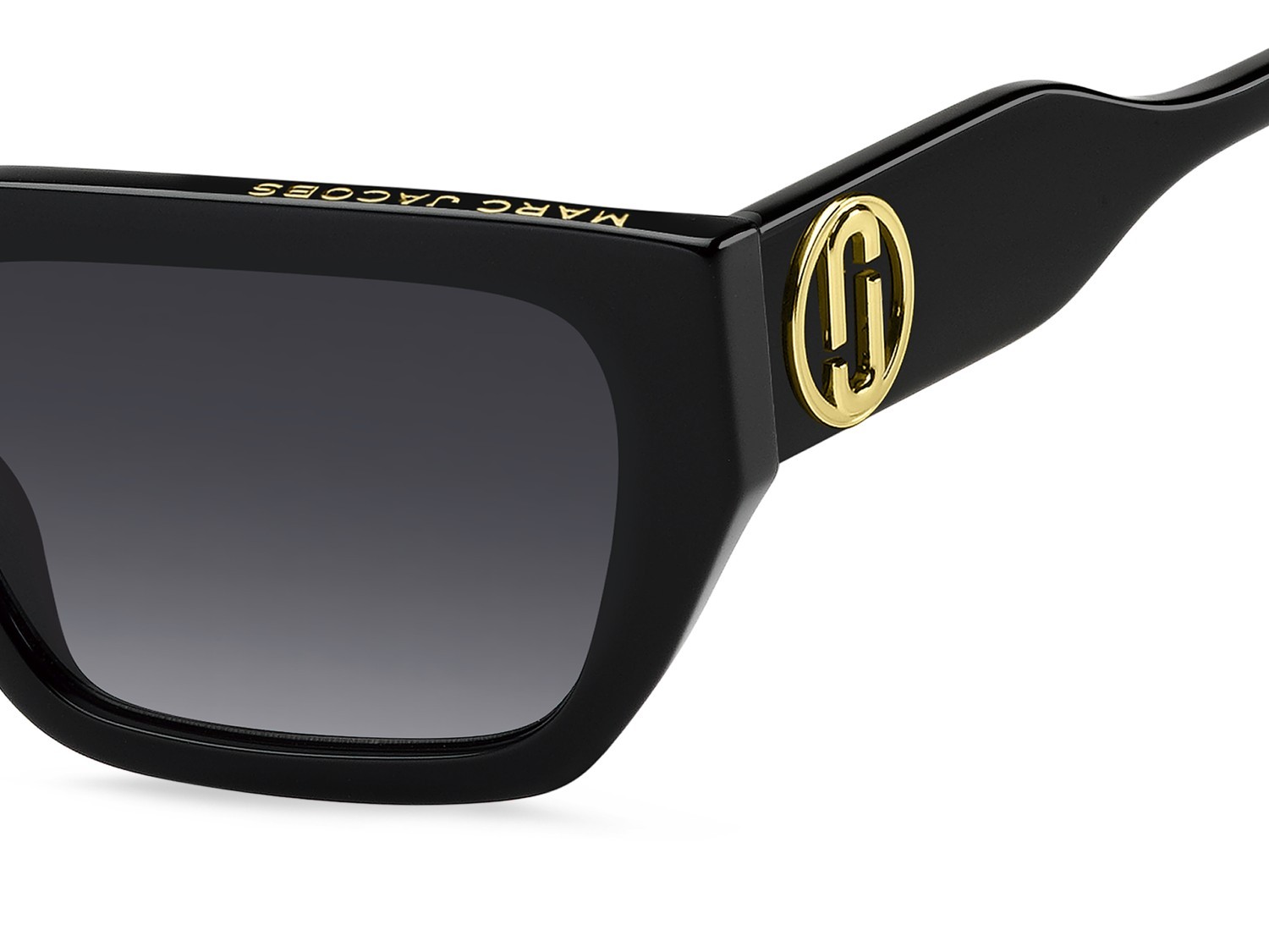 Occhiali da sole Marc Jacobs 809/S 208028 807 9O colore black forma rettangolare lenti dark grey shaded