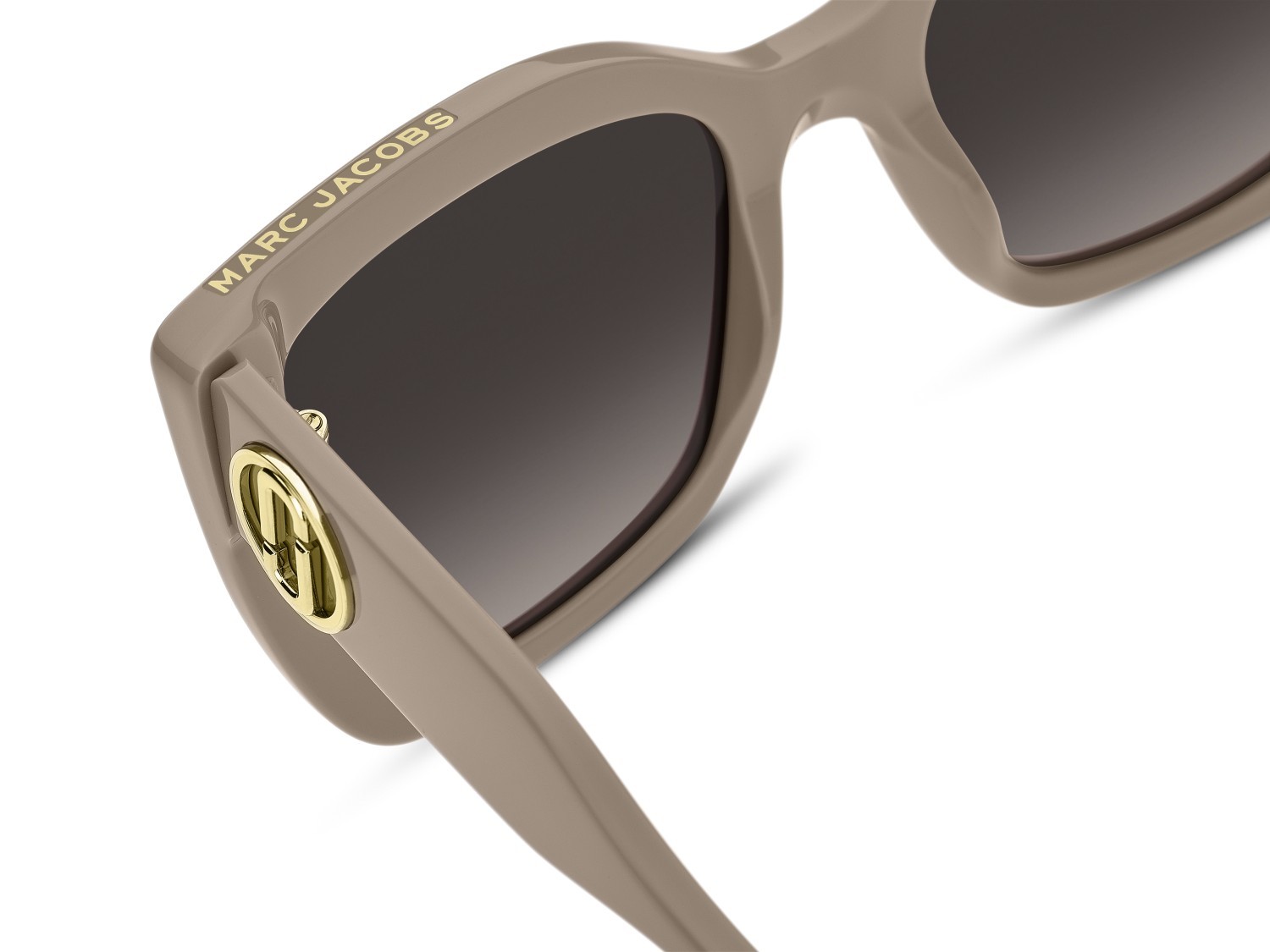 Occhiali da sole Marc Jacobs 811/S 208029 10A HA colore beige forma quadrato lenti brown shaded