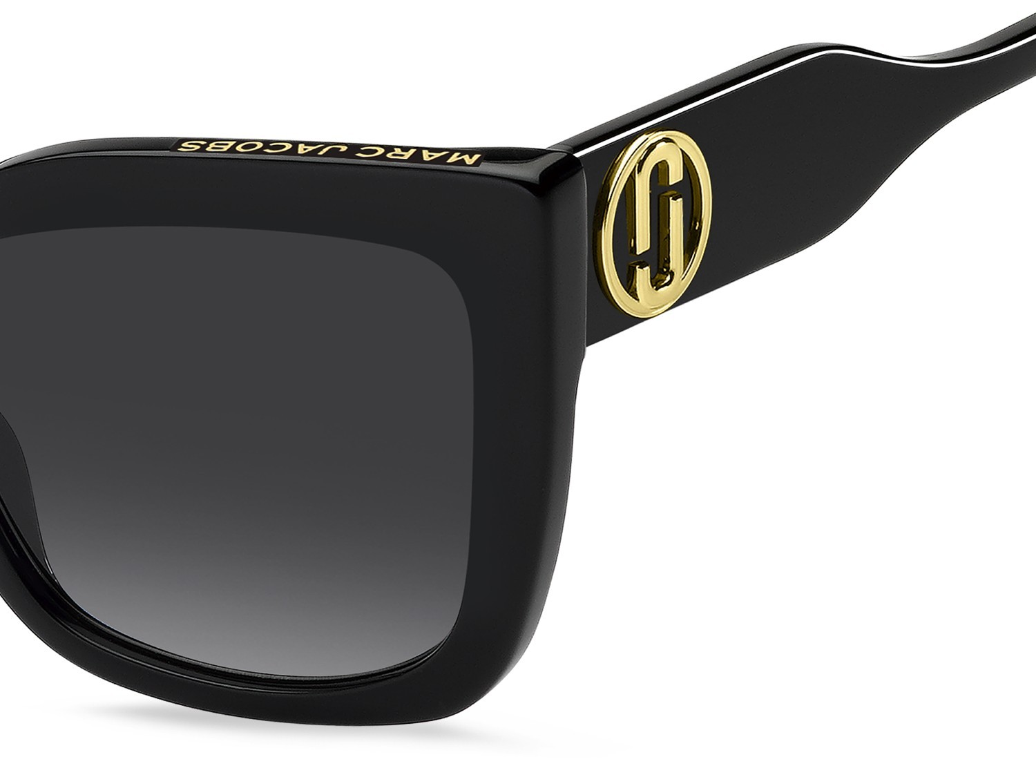 Occhiali da sole Marc Jacobs 811/S 208029 807 9O colore black forma quadrato lenti dark grey shaded