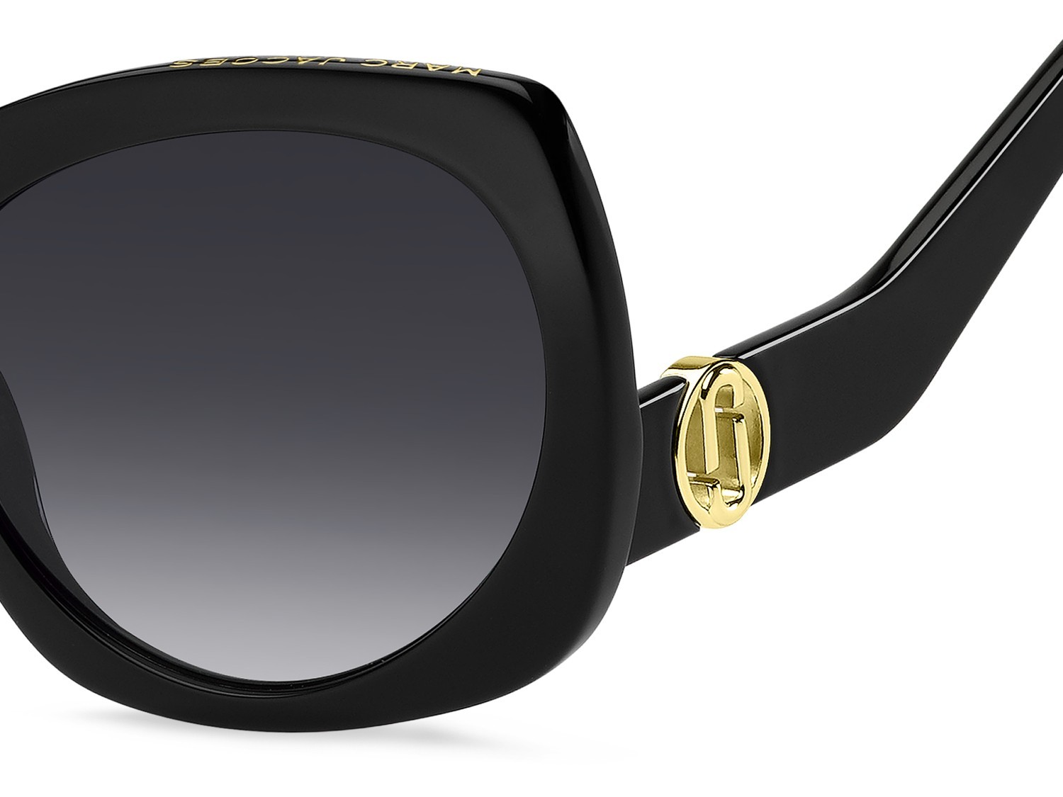 Occhiali da sole Marc Jacobs 808/S 208030 807 9O colore black forma farfalla lenti dark grey shaded