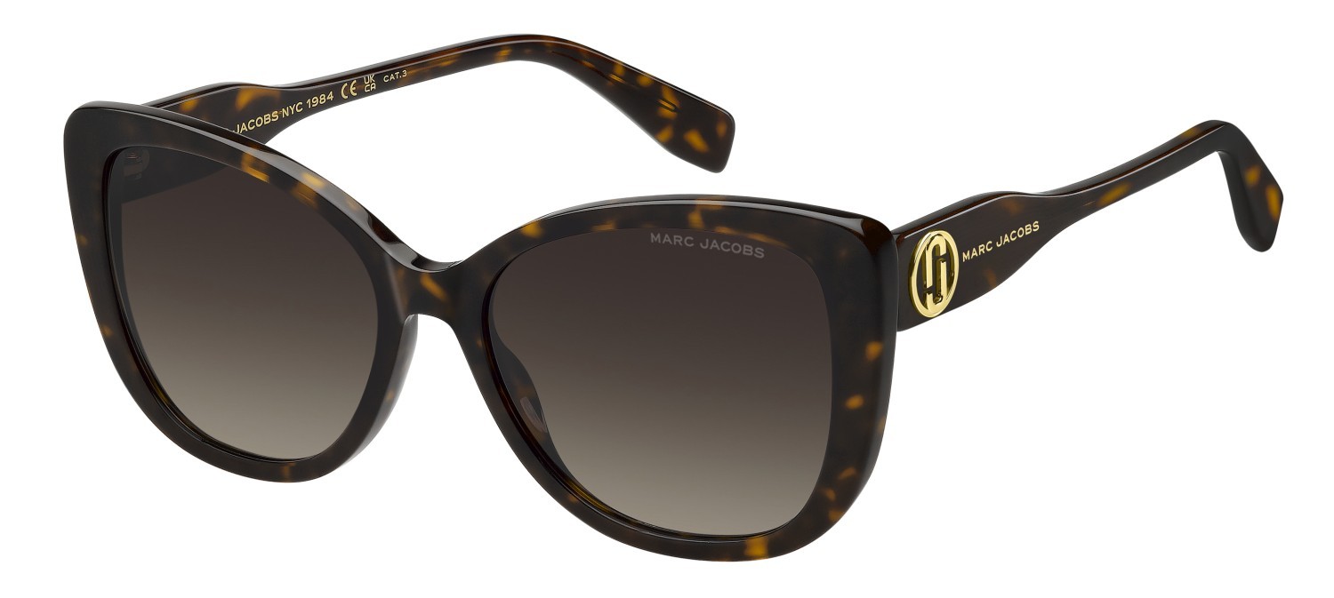 Occhiali da sole Marc Jacobs 815/S 208032 086 HA colore havana forma rettangolare lenti brown shaded