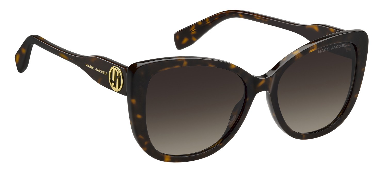 Occhiali da sole Marc Jacobs 815/S 208032 086 HA colore havana forma rettangolare lenti brown shaded