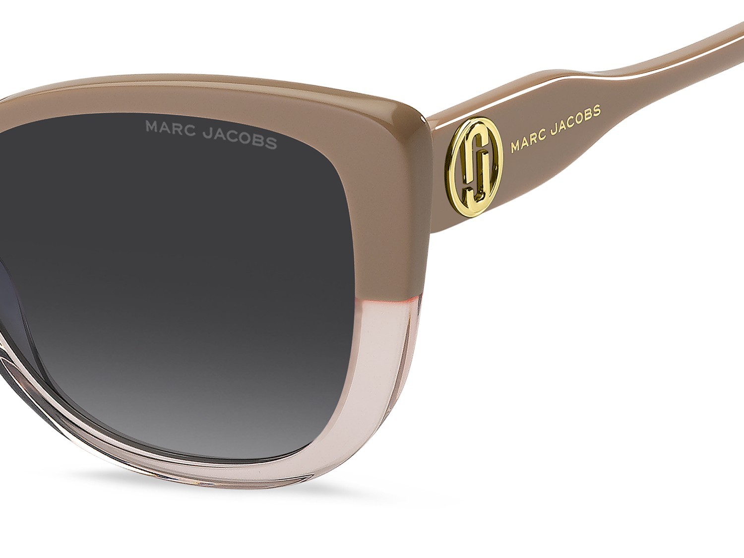Sonnenbrillen Marc Jacobs 815/S 208032 10A 9O farbe beige form rechteckig gläser dark grey shaded