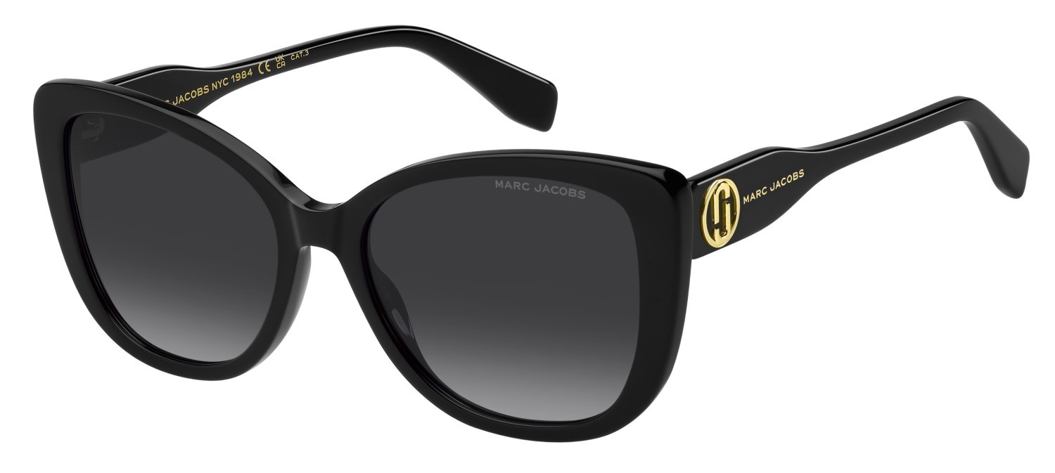 Sunglasses Marc Jacobs 815/S 208032 807 9O color black shape rectangle lenses dark grey shaded