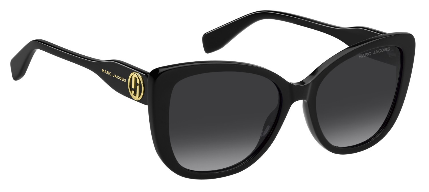 Sunglasses Marc Jacobs 815/S 208032 807 9O color black shape rectangle lenses dark grey shaded