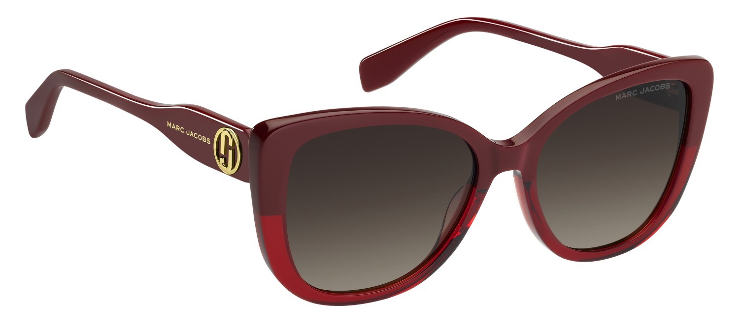 Sonnenbrillen Marc Jacobs 815/S 208032 LHF HA farbe burgundy form rechteckig gläser brown shaded