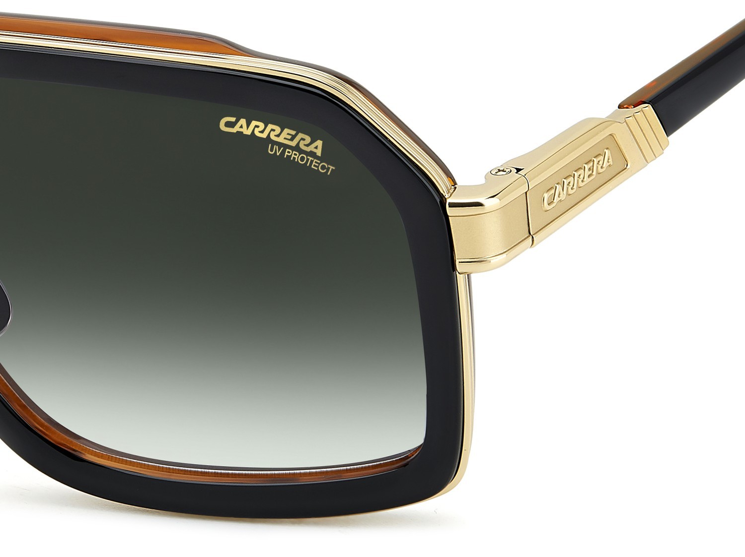 Sonnenbrillen Carrera Ca 1053/S/TI 208034 37N 9K farbe black horn form rechteckig gläser green shaded
