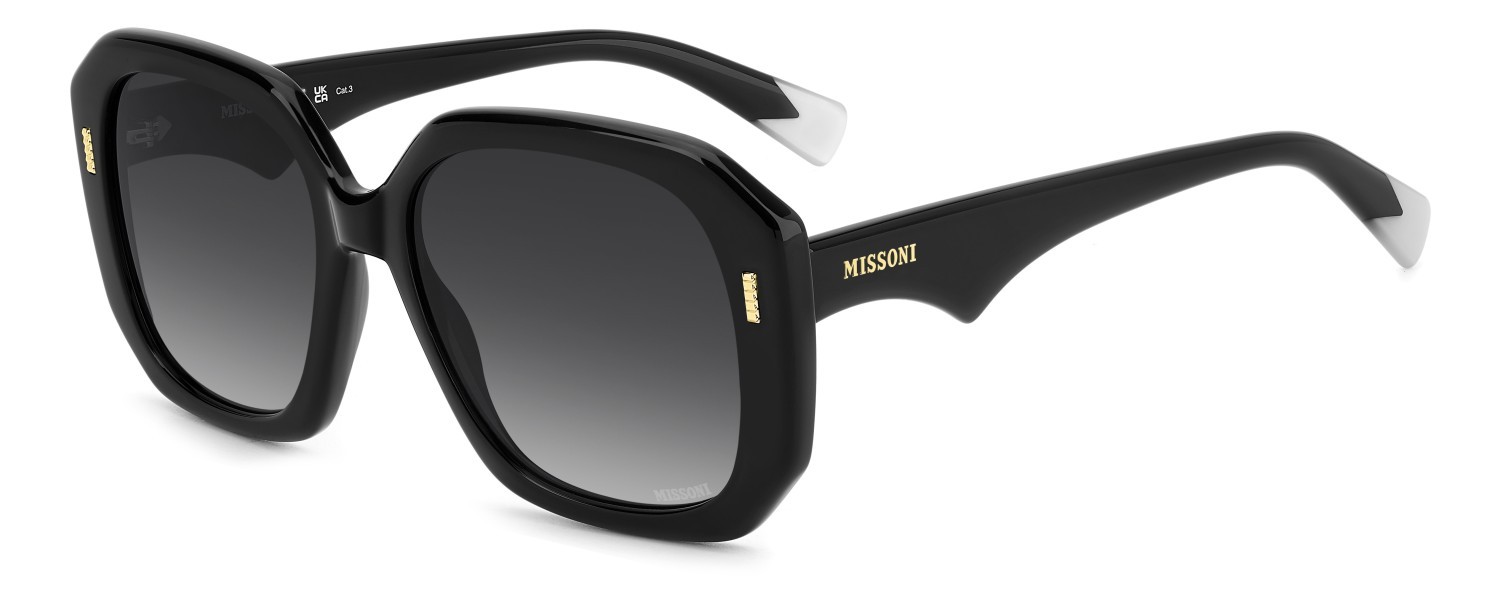 Occhiali da sole Missoni Mis 0232/S 208038 807 9O colore black forma quadrato lenti dark grey shaded