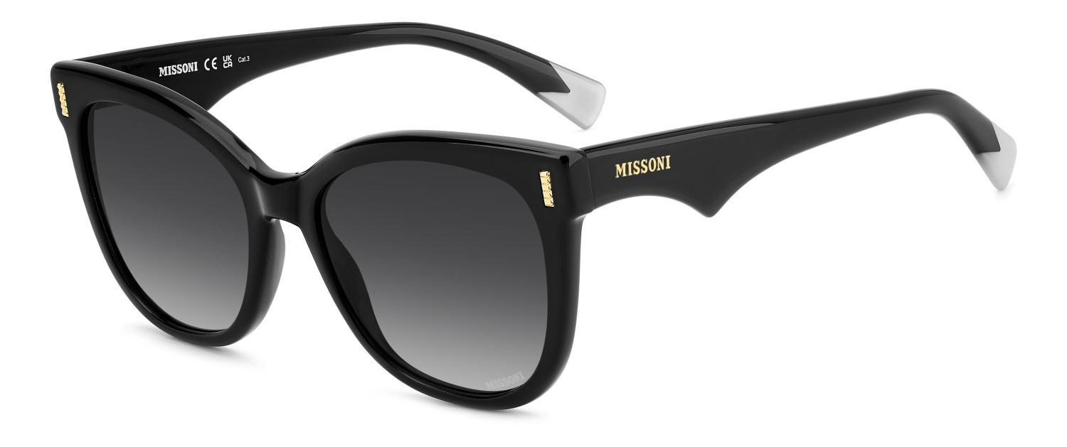 Occhiali da sole Missoni Mis 0233/S 208039 807 9O colore black forma quadrato lenti dark grey shaded