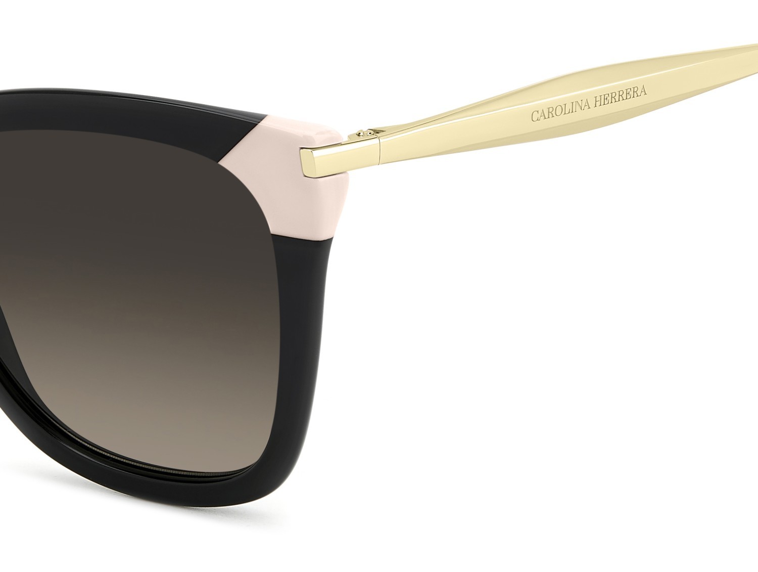 Occhiali da sole Carolina Herrera Her 0307/S 208042 807 HA colore black forma rettangolare lenti brown shaded