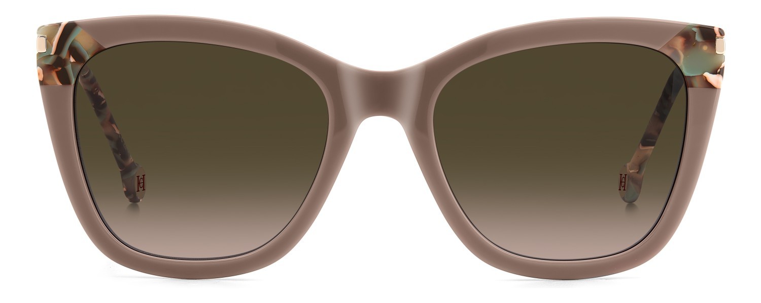 Sonnenbrillen Carolina Herrera Her 0307/S 208042 FWM M2 farbe nude form rechteckig gläser brown pink shaded