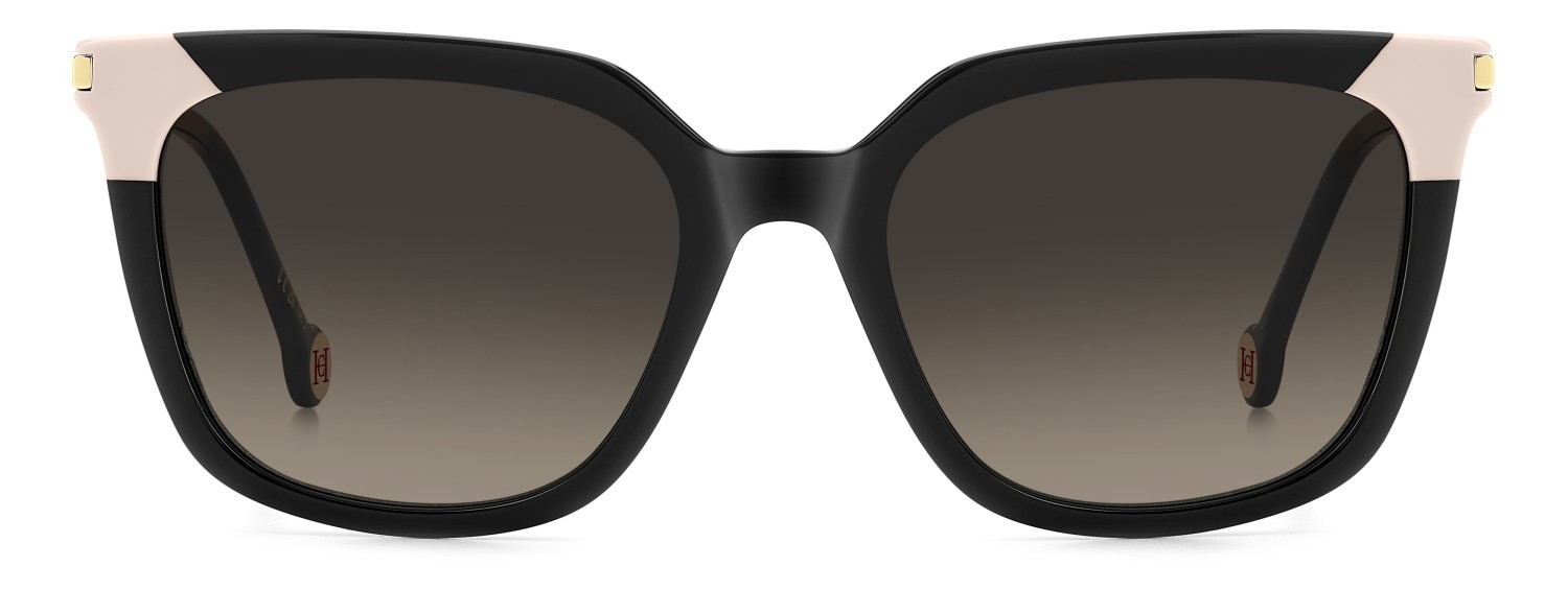 Sunglasses Carolina Herrera Her 0308/S 208043 807 HA color black shape rectangle lenses brown shaded