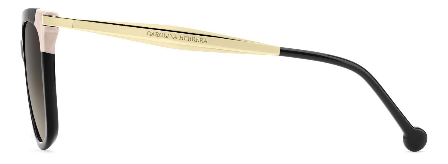 Sunglasses Carolina Herrera Her 0308/S 208043 807 HA color black shape rectangle lenses brown shaded
