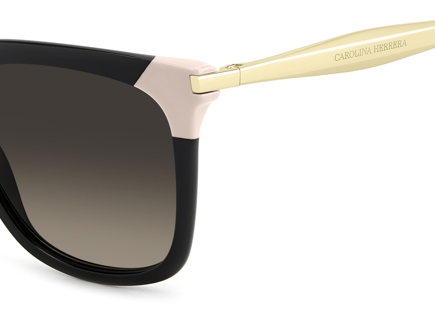 Sunglasses Carolina Herrera Her 0308/S 208043 807 HA color black shape rectangle lenses brown shaded