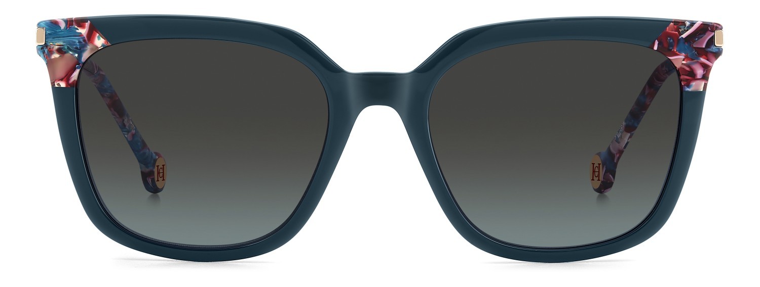 Occhiali da sole Carolina Herrera Her 0308/S 208043 ZI9 I7 colore teal forma rettangolare lenti grey petrol