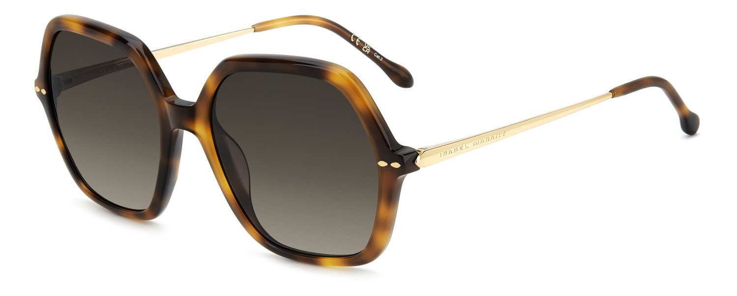 Sunglasses Isabel Marant Im 0206/G 208044 2IK HA color havana gold shape square lenses brown shaded