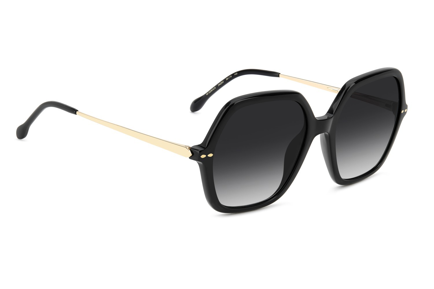 Occhiali da sole Isabel Marant Im 0206/G 208044 2M2 9O colore black gold forma quadrato lenti dark grey shaded
