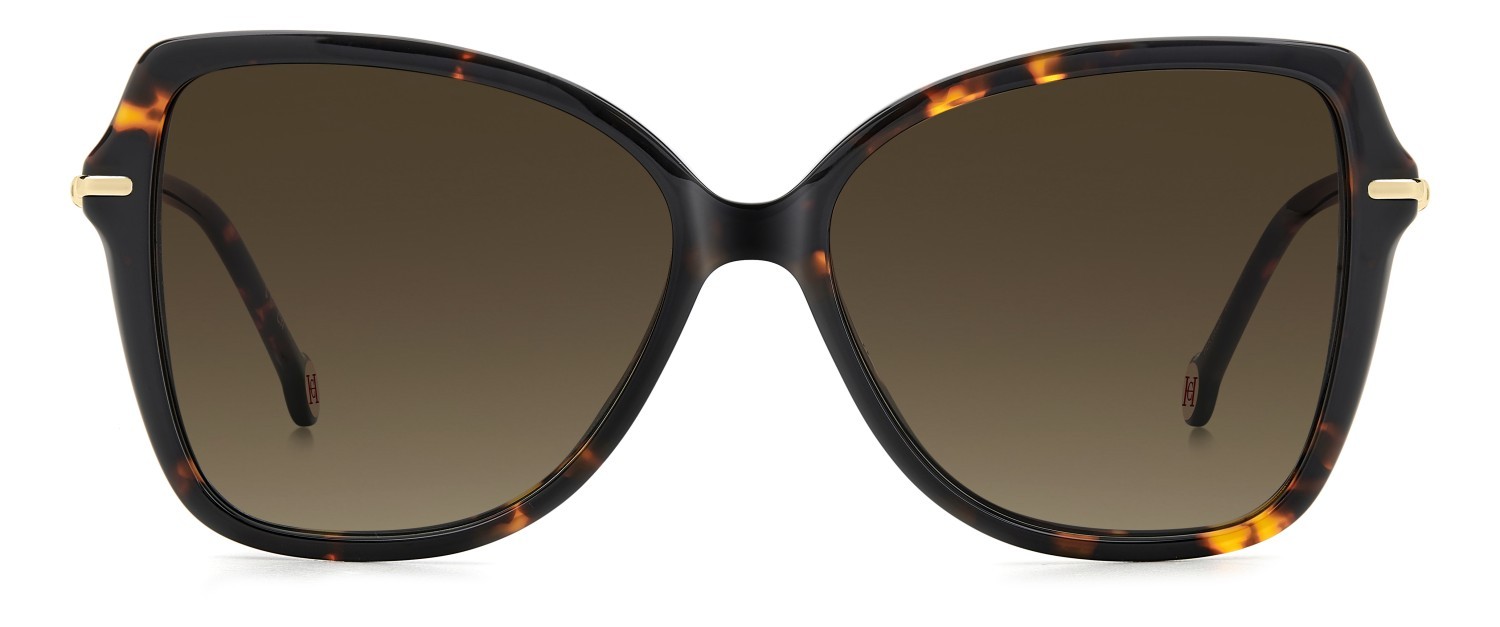 Occhiali da sole Carolina Herrera Her 0302/S 208047 086 HA colore havana forma farfalla lenti brown shaded