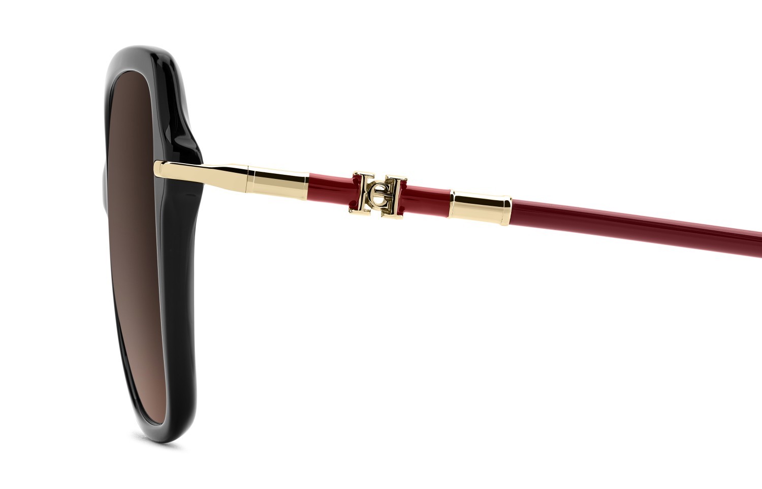 Occhiali da sole Carolina Herrera Her 0302/S 208047 3H2 HA colore black pink forma farfalla lenti brown shaded