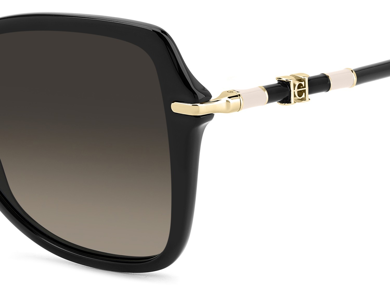 Occhiali da sole Carolina Herrera Her 0302/S 208047 807 HA colore black forma farfalla lenti brown shaded