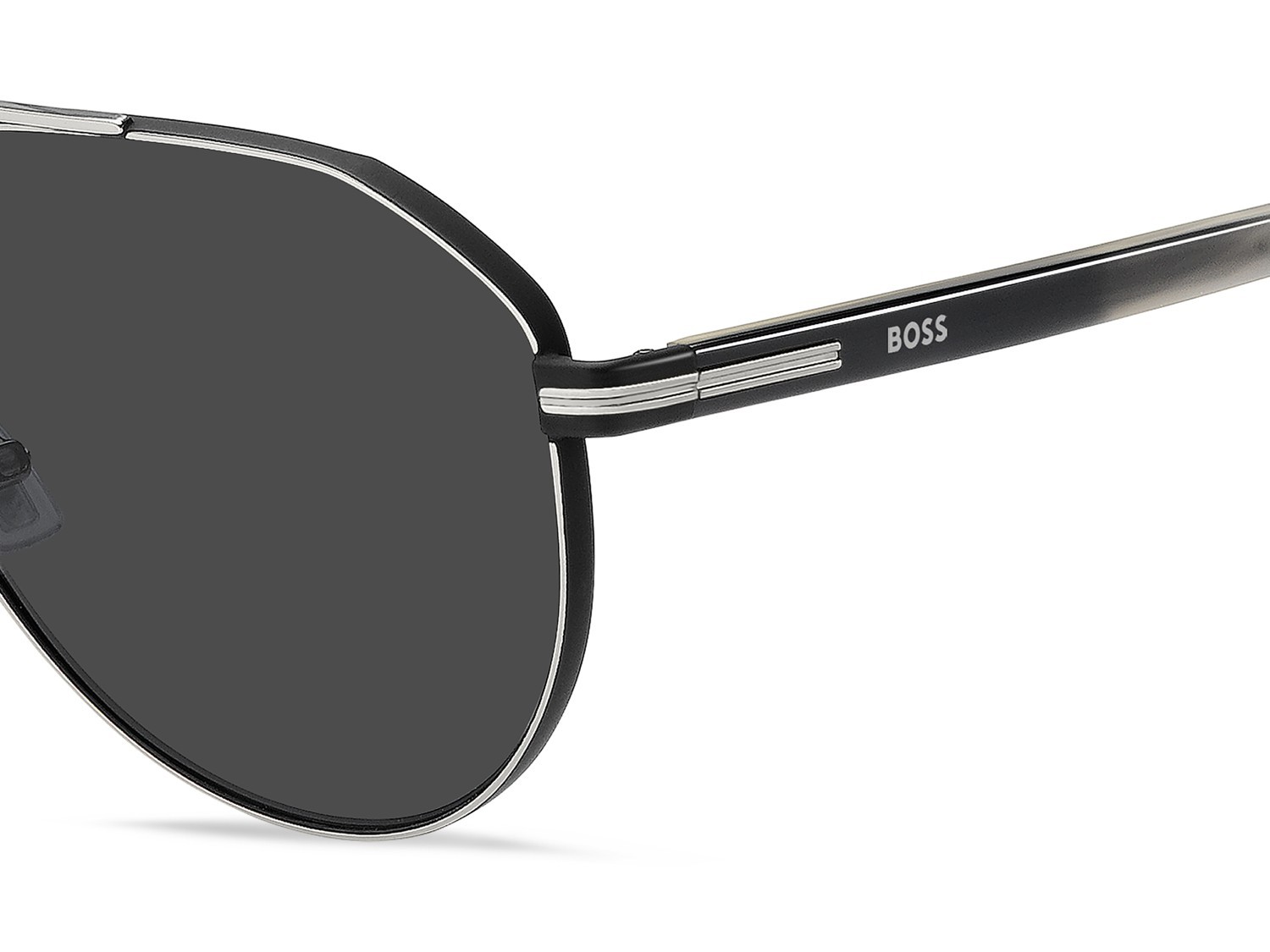 Occhiali da sole Hugo Boss 1747/S 208051 84J IR colore palladium black forma aviator lenti grey