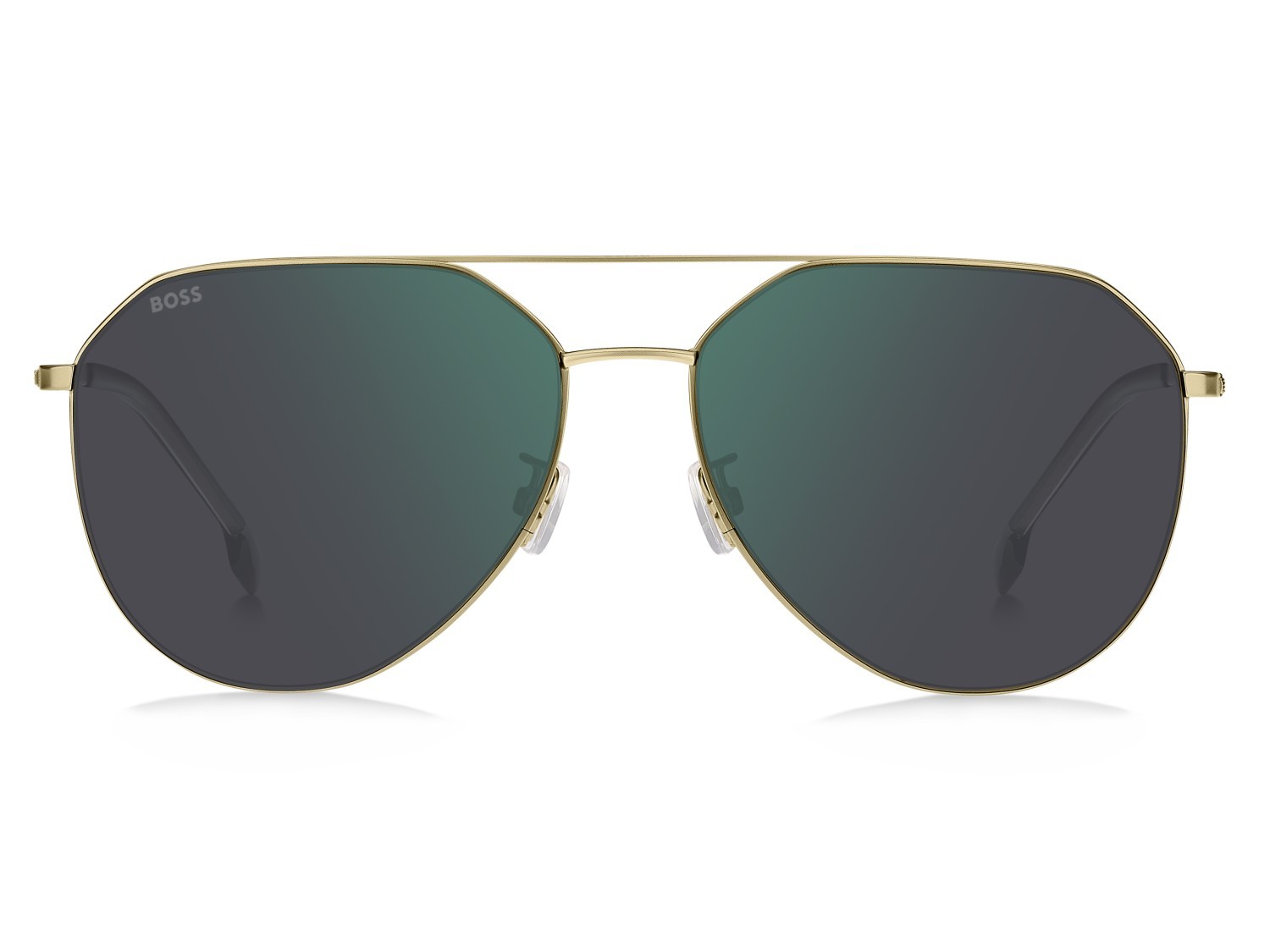 Occhiali da sole Hugo Boss 1795/F 208052 AOZ MT colore matte gold forma aviator lenti green mirror