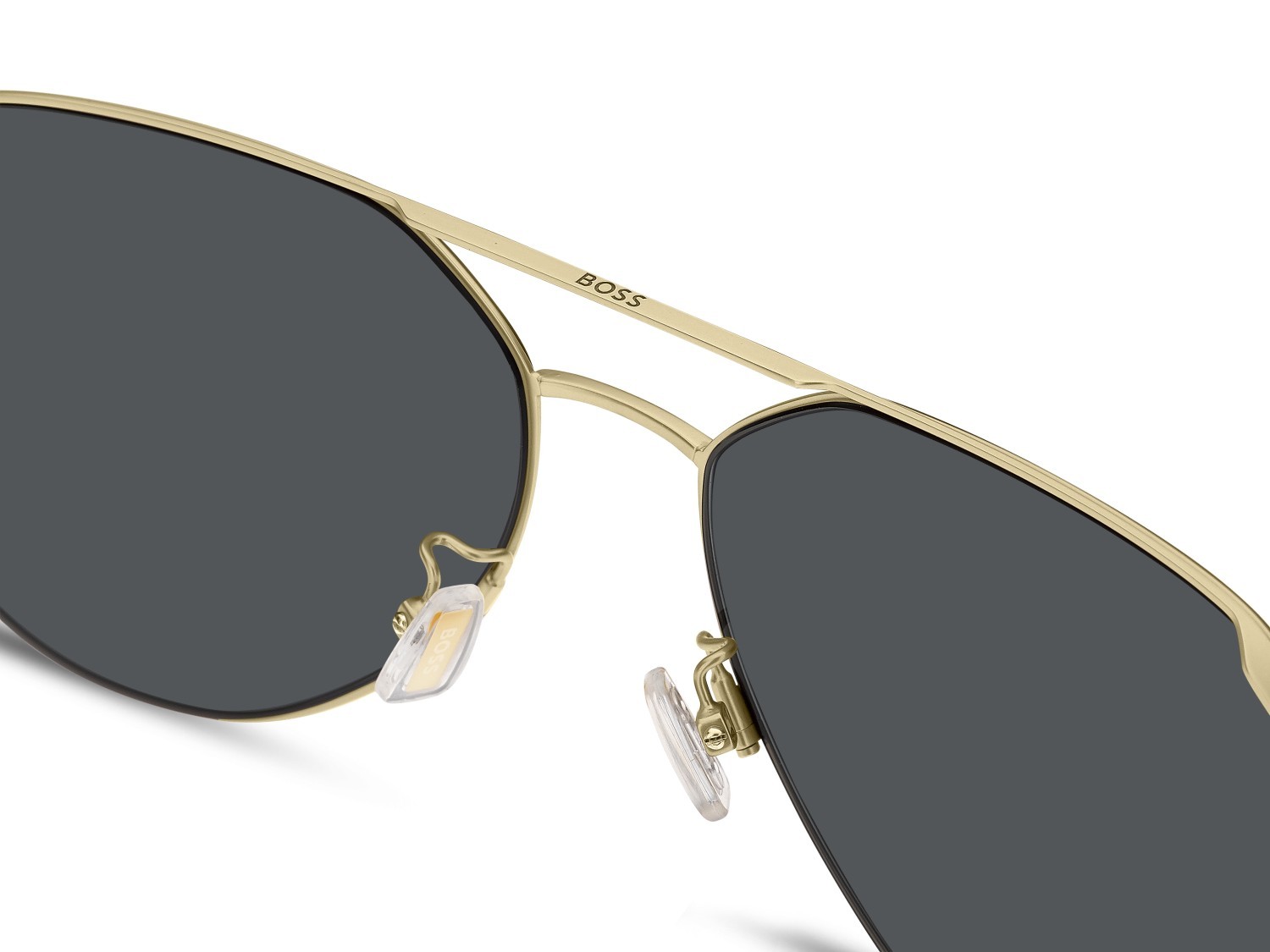 Occhiali da sole Hugo Boss 1795/F 208052 AOZ MT colore matte gold forma aviator lenti green mirror