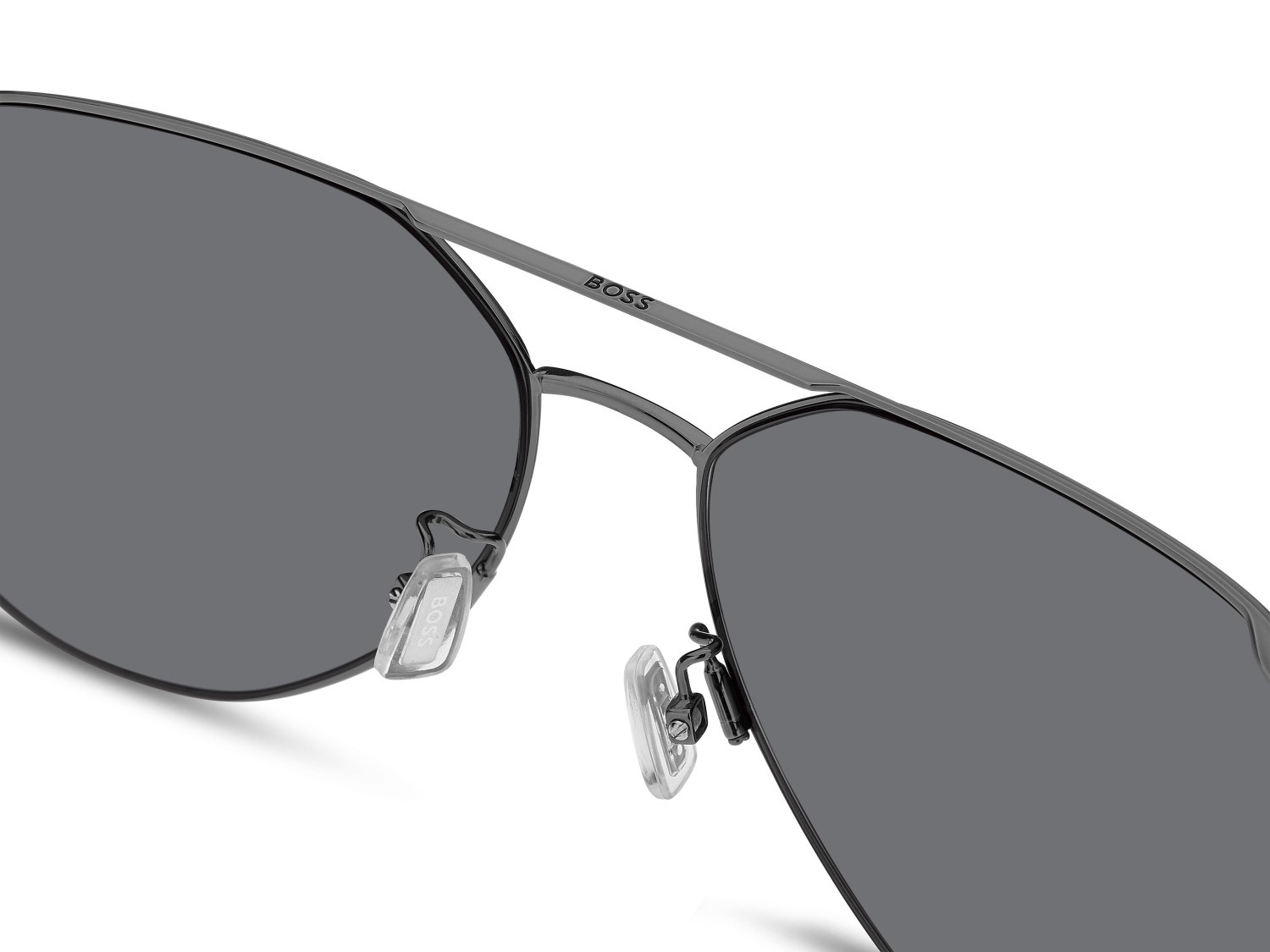 Occhiali da sole Hugo Boss 1795/F 208052 KJ1 IR colore dark ruthenium forma aviator lenti grey