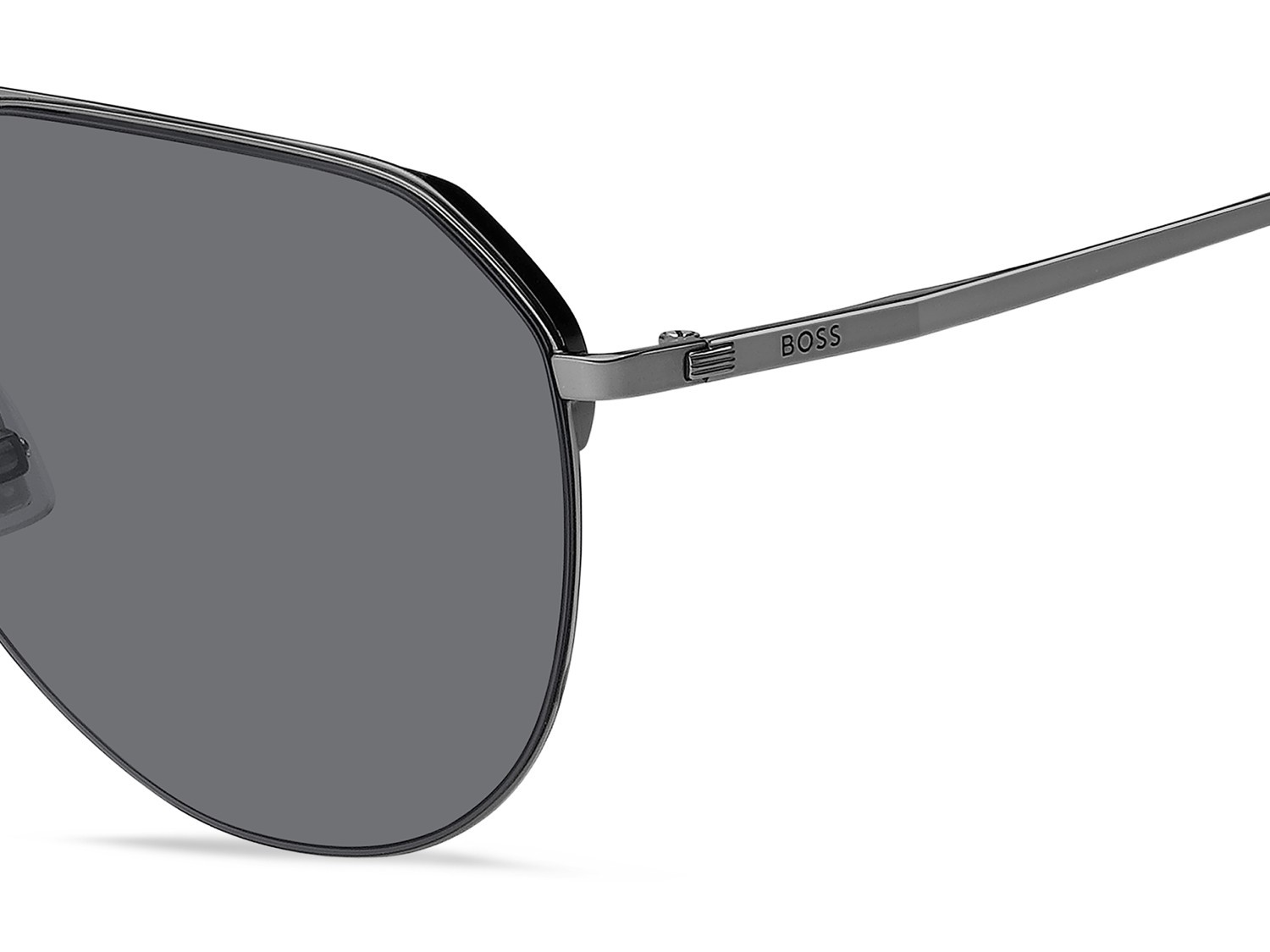 Occhiali da sole Hugo Boss 1795/F 208052 KJ1 IR colore dark ruthenium forma aviator lenti grey
