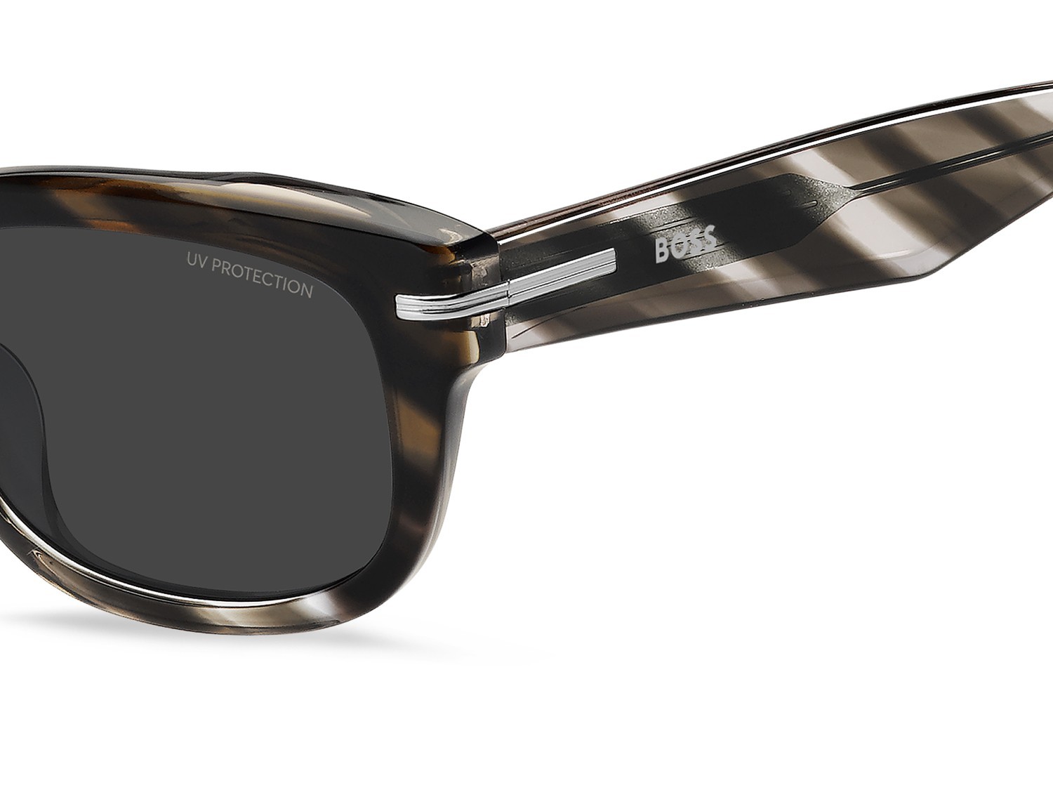 Sonnenbrillen Hugo Boss 1793/F 208053 TV7 IR farbe brown shaded grey form rechteckig gläser grey