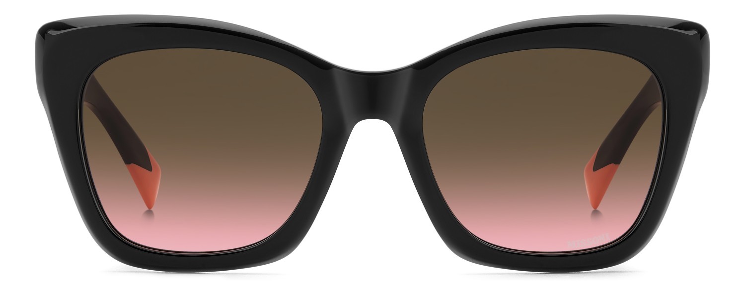 Occhiali da sole Missoni Mis 0219/S 208055 3H2 M2 colore black pink forma rettangolare lenti brown pink shaded