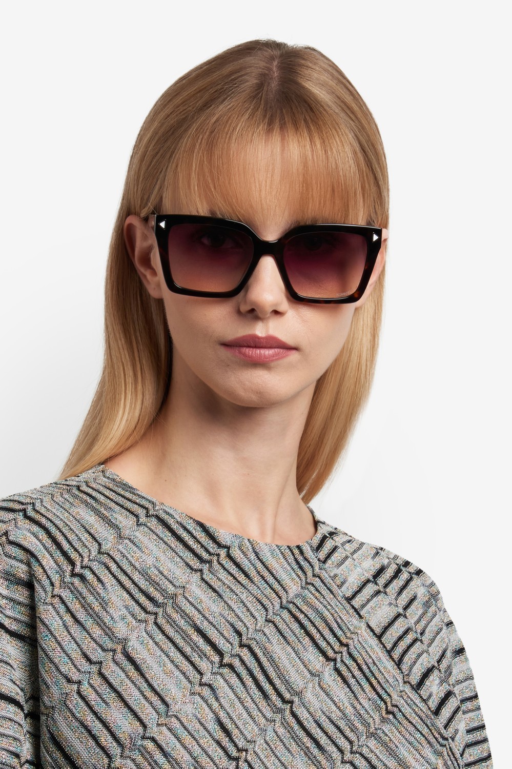 Occhiali da sole Missoni Mis 0236/S 208057 086 HA colore havana forma rettangolare lenti brown shaded