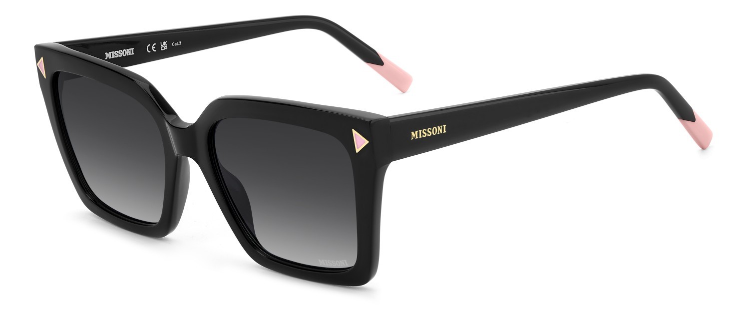 Occhiali da sole Missoni Mis 0236/S 208057 807 9O colore black forma rettangolare lenti dark grey shaded