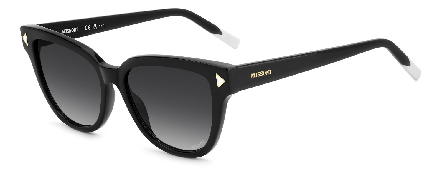Occhiali da sole Missoni Mis 0237/S 208058 807 9O colore black forma rettangolare lenti dark grey shaded